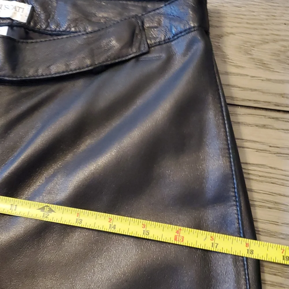 Leather Boot Cut Pants - Picture 9 of 10